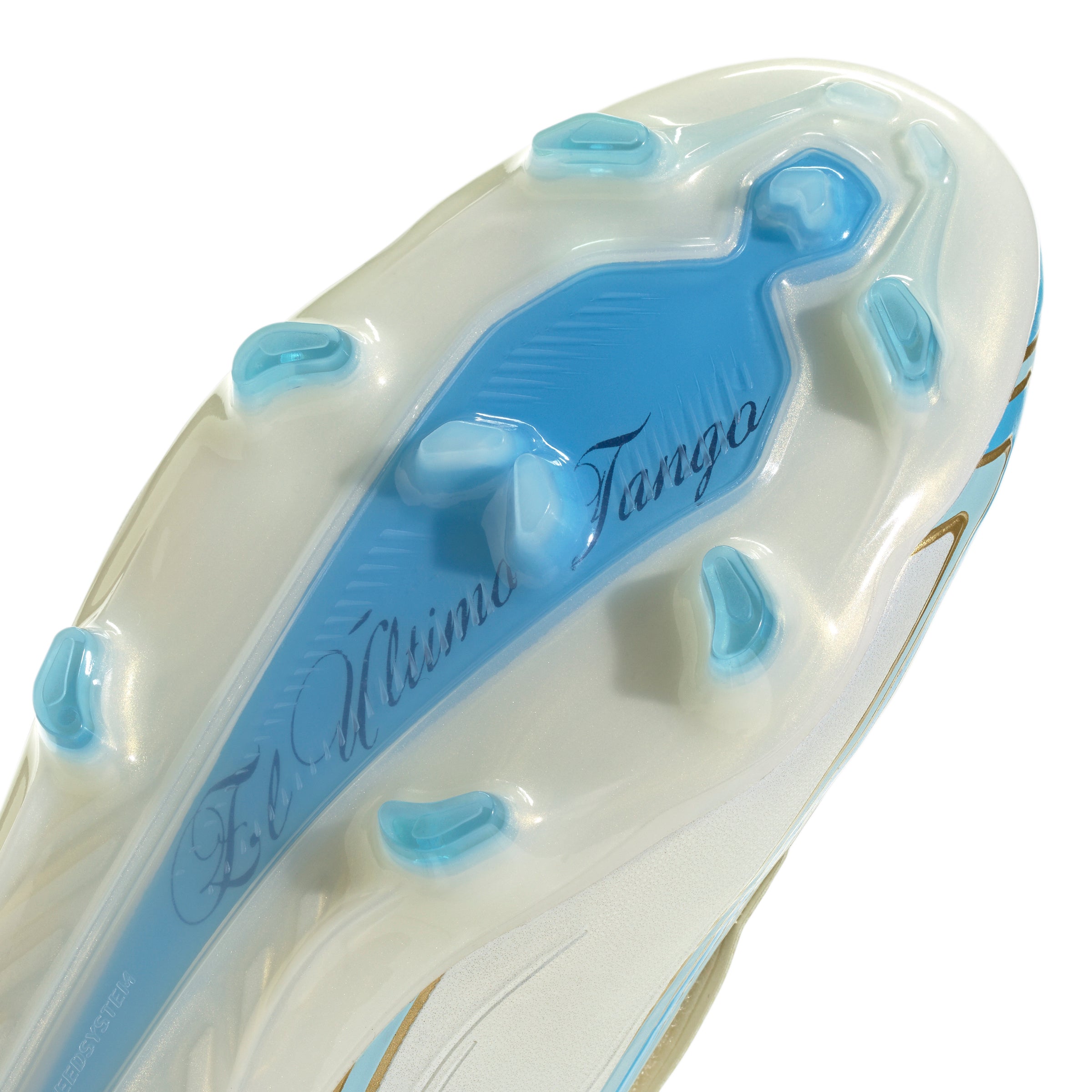 adidas Messi F50 Pro FG Firm Ground Soccer Cleats- Ivory / Semi Blue Burst / Icey Blue