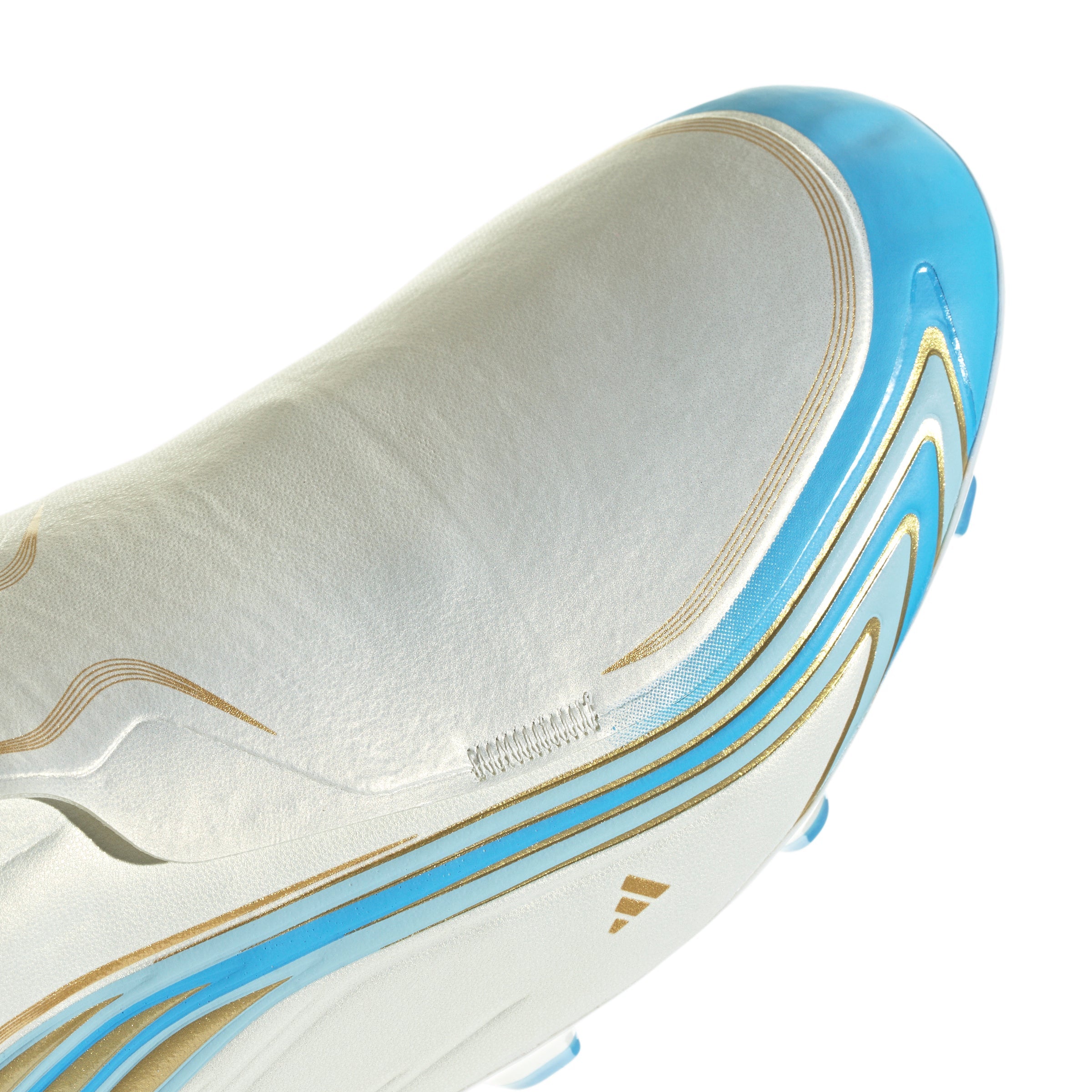 adidas Messi F50 League FG Firm Ground Soccer Cleats- Ivory / Semi Blue Burst / Icey Blue