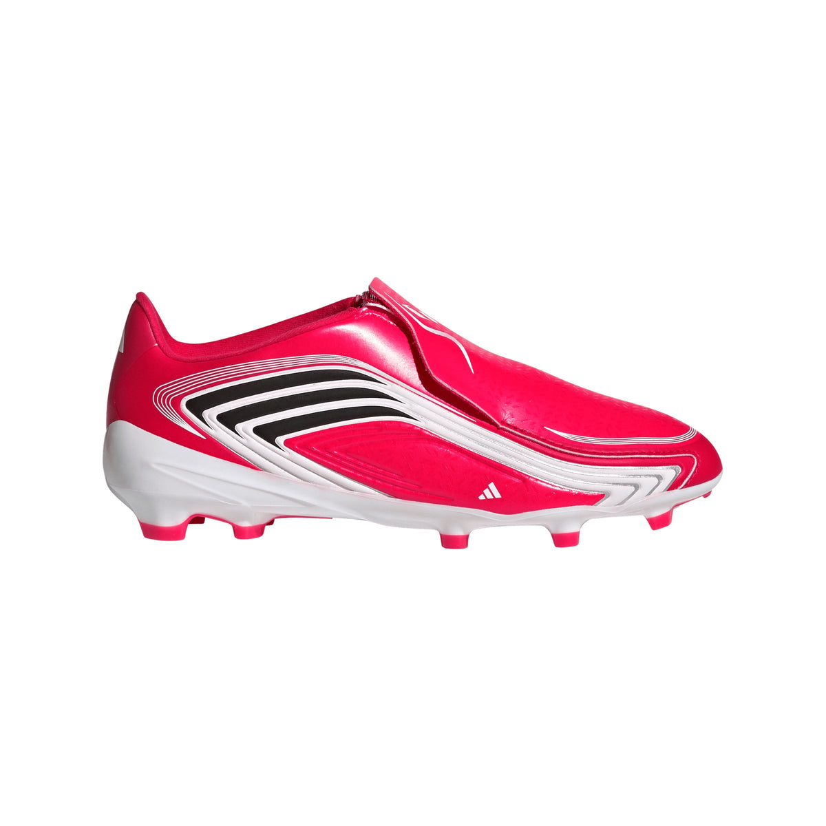 adidas F50 Messi League Laceless Junior FG Firm Ground Soccer Cleats -Lucid Red / Core Black / Pure Ruby