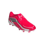 adidas F50 Messi League Laceless Junior FG Firm Ground Soccer Cleats -Lucid Red / Core Black / Pure Ruby