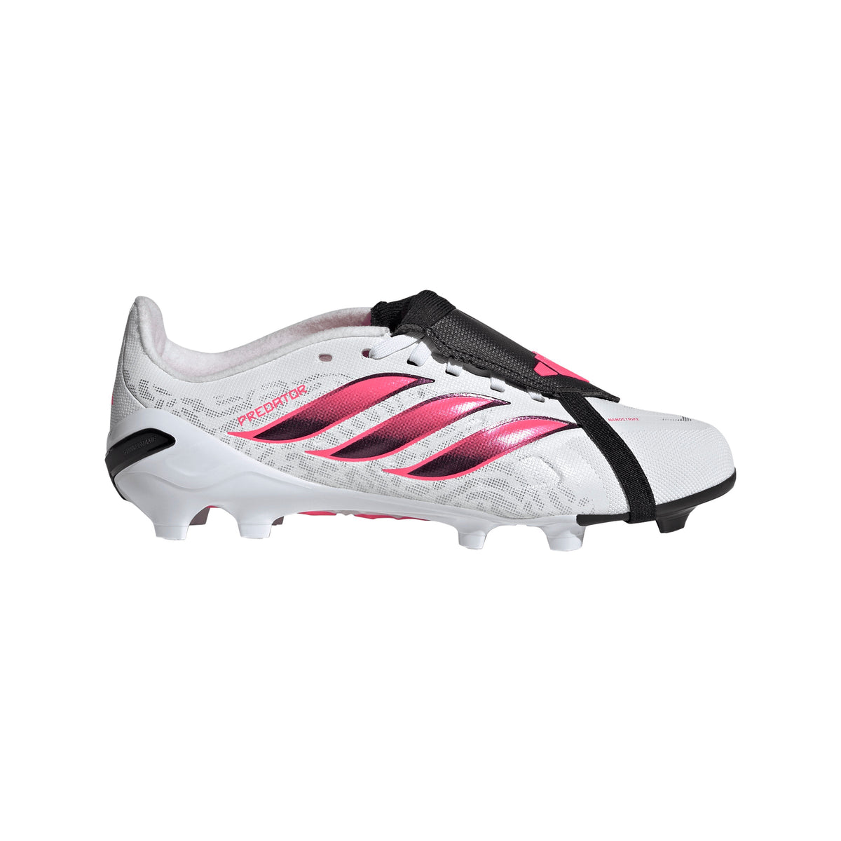 adidas Predator League FoldTongue  FT FG Junior Firm Ground Soccer Cleat - Cloud White / Solar Turbo / Core Black
