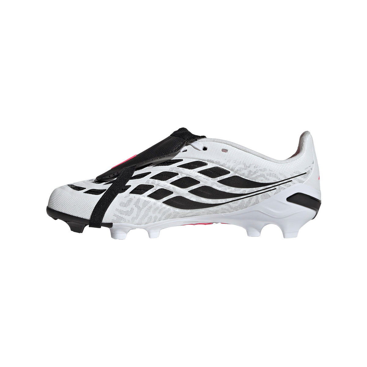 adidas Predator League FoldTongue  FT FG Junior Firm Ground Soccer Cleat - Cloud White / Solar Turbo / Core Black