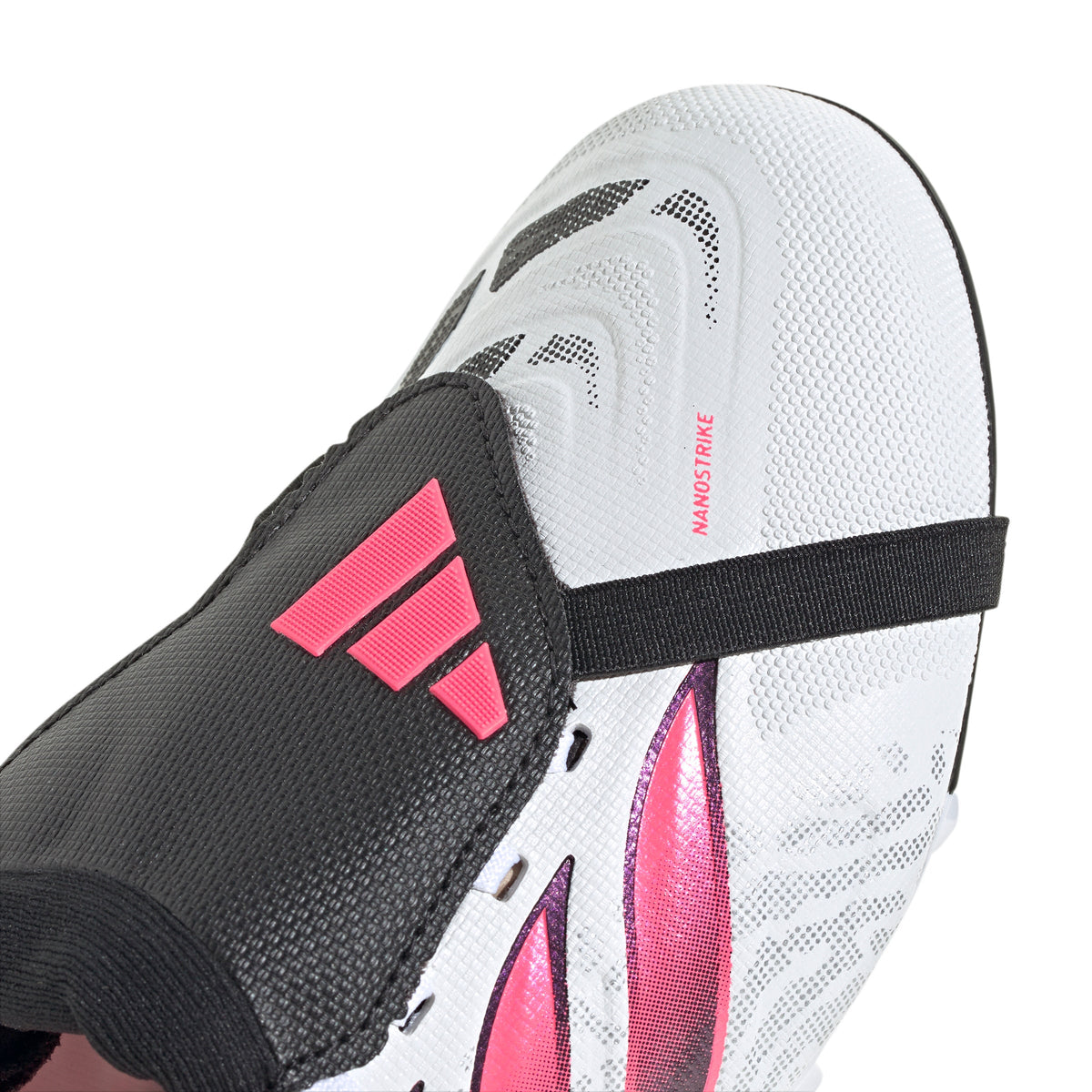 adidas Predator League FoldTongue  FT FG Junior Firm Ground Soccer Cleat - Cloud White / Solar Turbo / Core Black