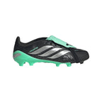 adidas Predator League FoldTongue  FT FG Junior Firm Ground Soccer Cleats - Core Black / Silver Metallic / Pulse Mint