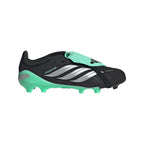 adidas Predator Elite FT FG Junior Fold-Tongue Firm Ground Soccer Cleat-  Core Black / Silver Metallic / Pulse Mint