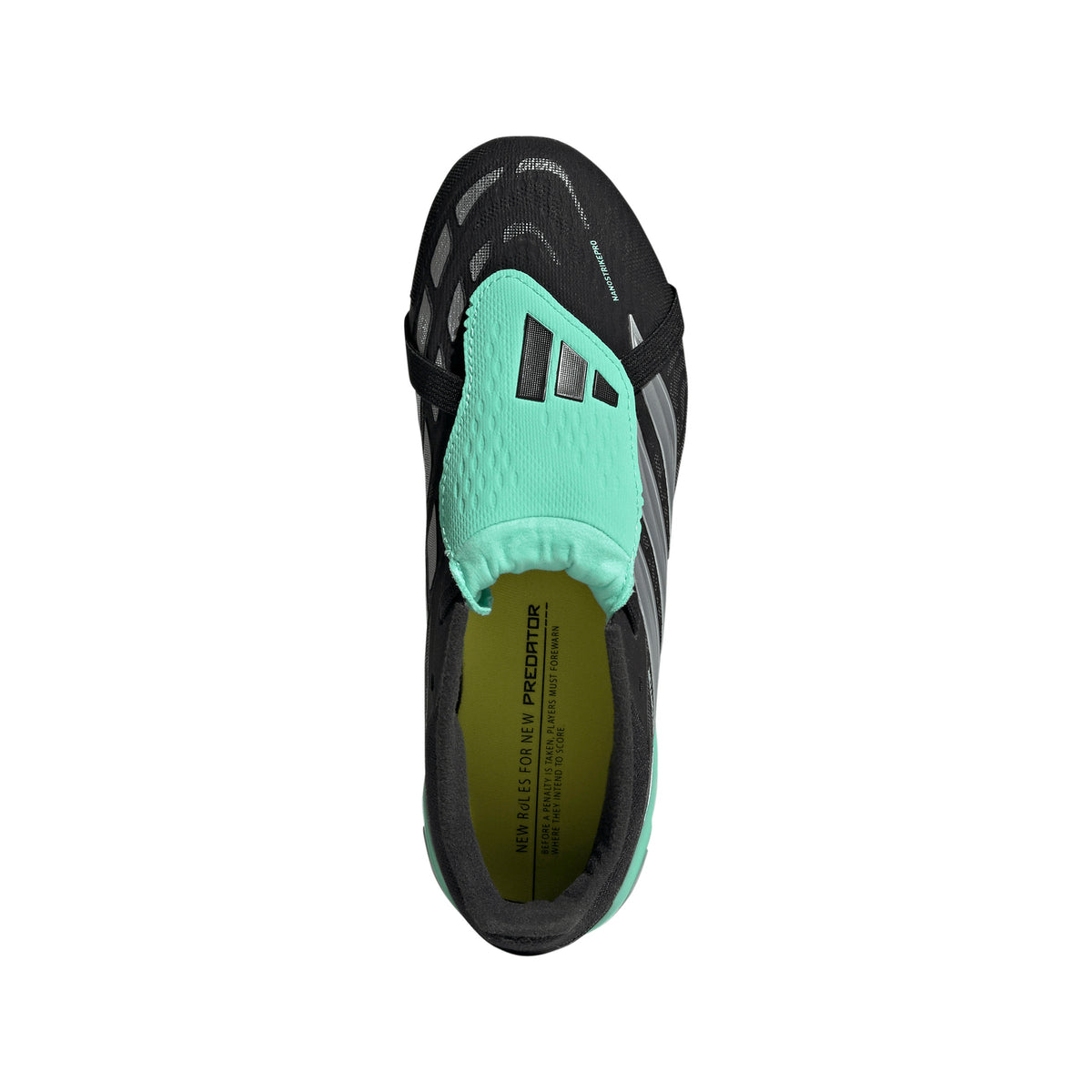 adidas Predator Elite FT FG Junior Fold-Tongue Firm Ground Soccer Cleat-  Core Black / Silver Metallic / Pulse Mint