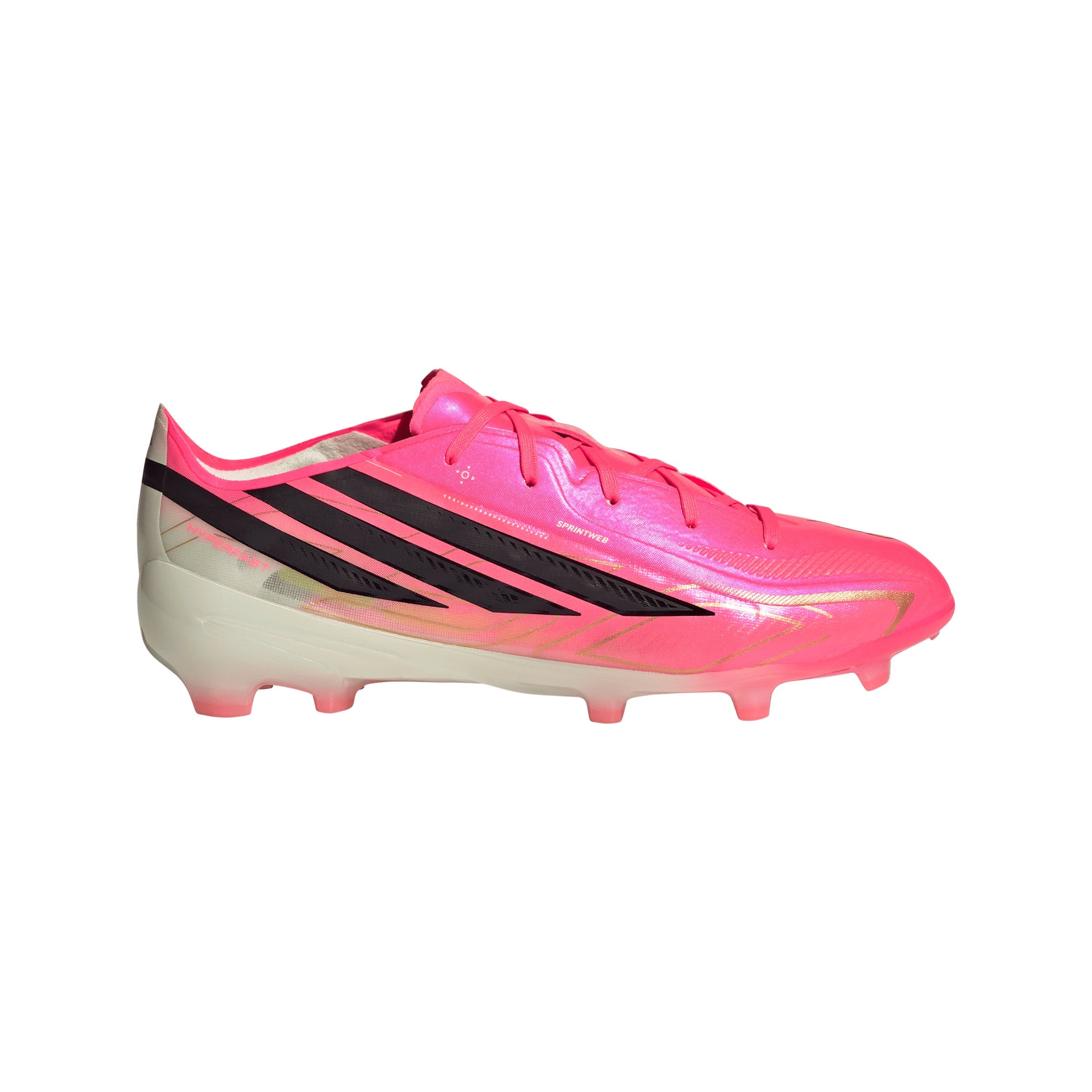 adidas F50 Hyperfast Elite Junior FG Firm Ground Soccer Cleats- Solar Turbo / Core Black / Gold Metallic