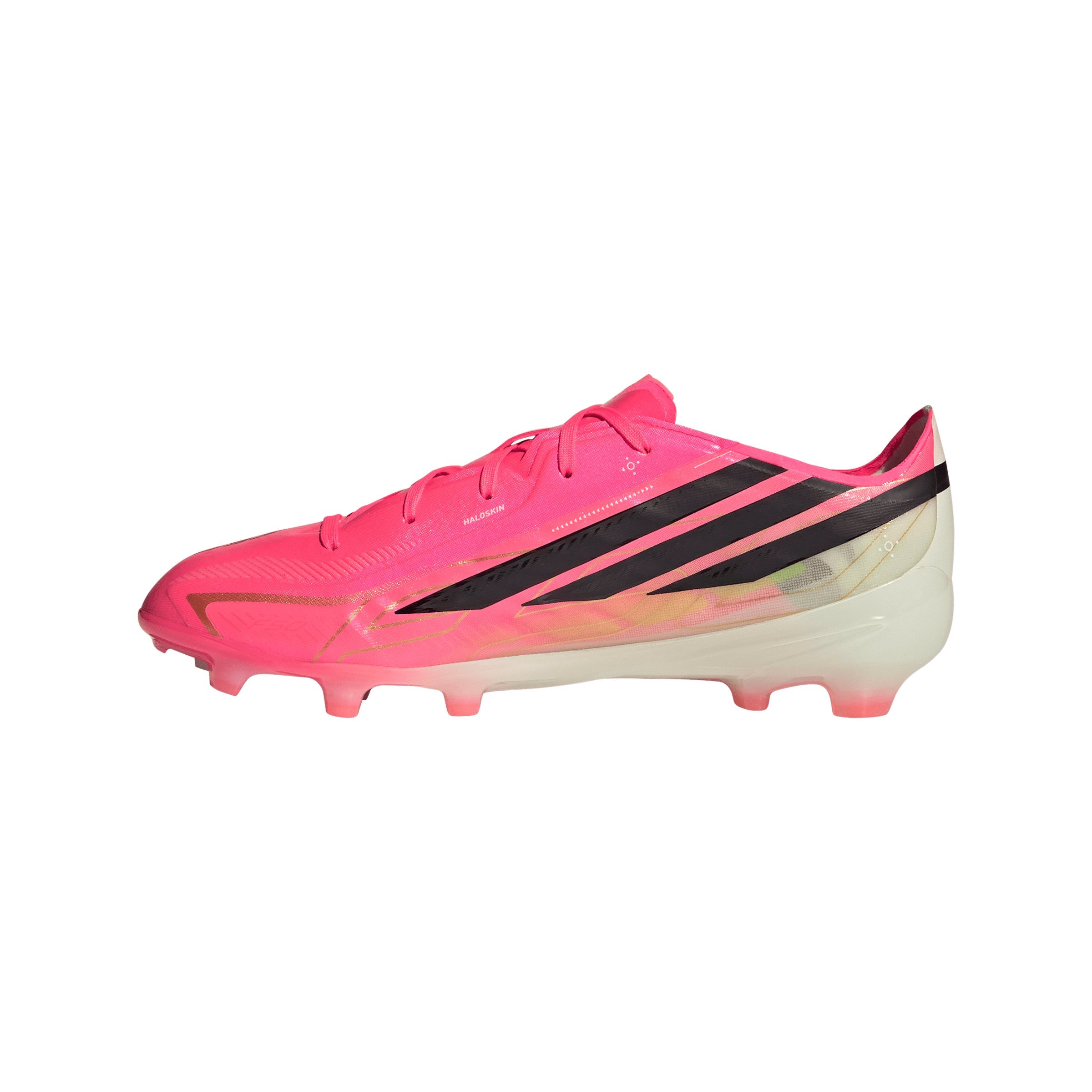 adidas F50 Hyperfast Elite Junior FG Firm Ground Soccer Cleats- Solar Turbo / Core Black / Gold Metallic