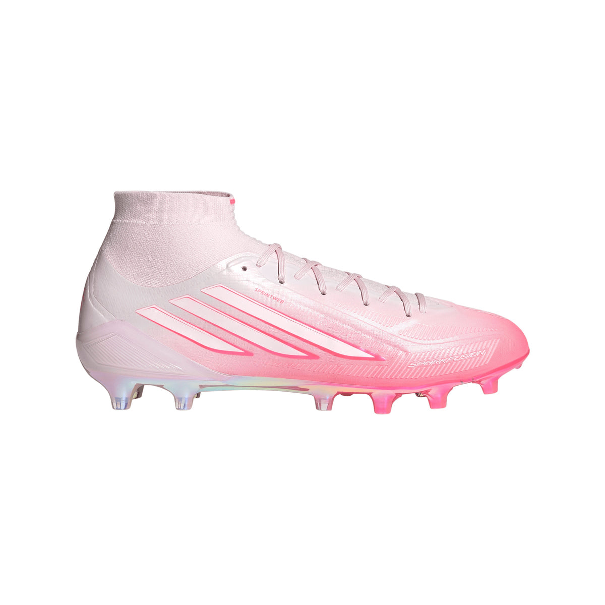 adidas Women’s F50 Sparkfusion Elite Mid FG Firm Ground/Artificial Grass - Solar Turbo / Cloud White / Distilled Pink