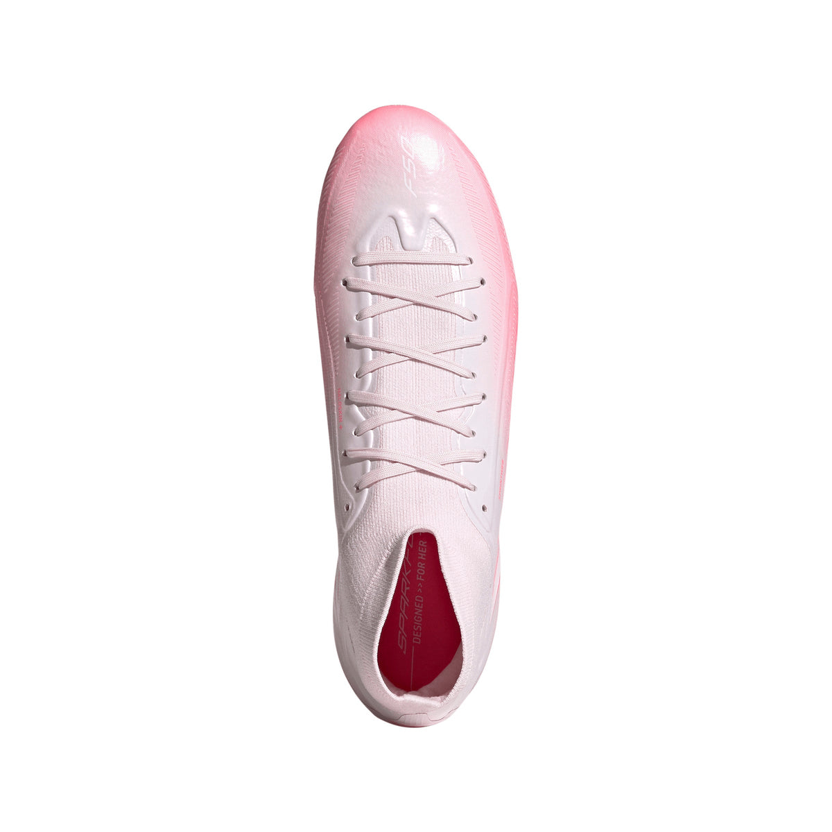 adidas Women’s F50 Sparkfusion Pro Mid FG Firm Ground/Artificial Grass - Solar Turbo / Cloud White / Distilled Pink