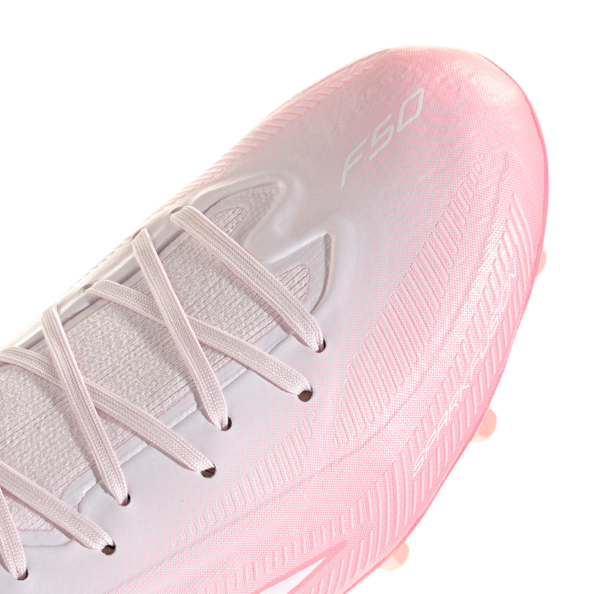 adidas Women’s F50 Sparkfusion Pro Mid FG Firm Ground/Artificial Grass - Solar Turbo / Cloud White / Distilled Pink