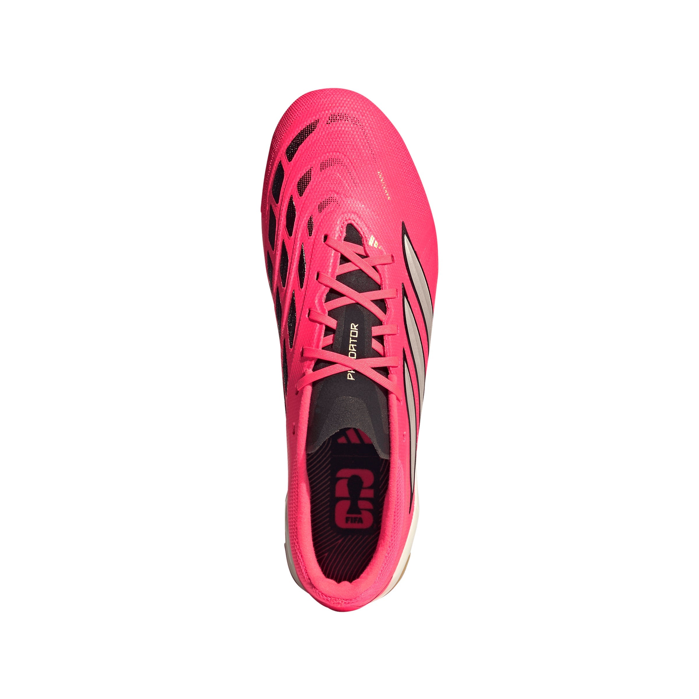 adidas Predator League FG Firm Ground Soccer Cleats- Solar Turbo/Thermal Chrome/Core Black
