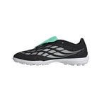 adidas Predator League FoldTongue TF Turf Soccer Cleat - Core Black / Silver Metallic / Pulse Mint