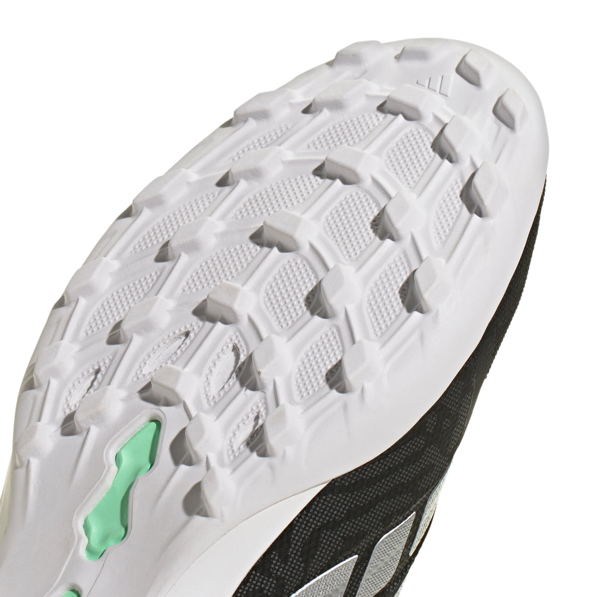 adidas Predator League FoldTongue TF Turf Soccer Cleat - Core Black / Silver Metallic / Pulse Mint