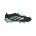 adidas Predator Pro Fold Tongue FT FG Firm Ground Soccer Cleats -Core Black / Silver Metallic / Pulse Mint
