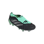 adidas Predator Elite FoldTongue FT FG Firm Ground Soccer Cleats- Core Black / Silver Metallic / Pulse Mint