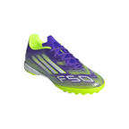 adidas F50 League TF Turf Soccer Cleats - Purple Rush / Cloud White / Lucid Lemon