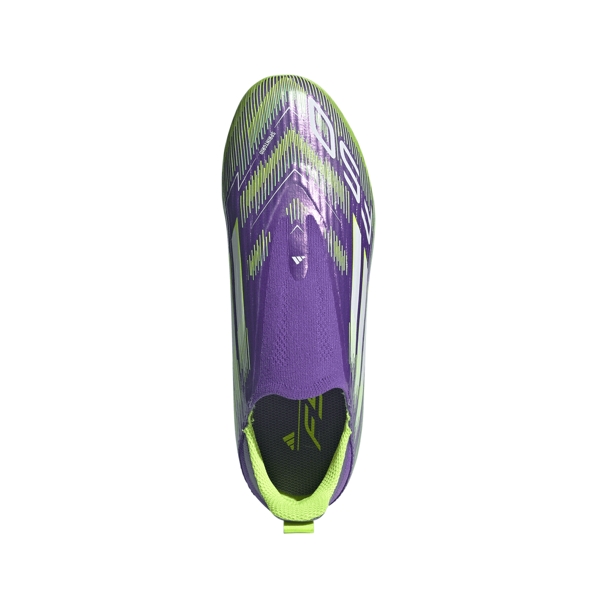 adidas F50 Junior Laceless  League FG Firm Ground Soccer Cleats -Purple Rush / Cloud White / Lucid Lemon