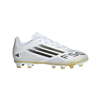 adidas Junior F50 Club FG Firm Ground Soccer Cleats-Cloud White/Core Black/Gold Metallic