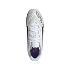 adidas Junior F50 Club FG Firm Ground Soccer Cleats-Cloud White/Core Black/Gold Metallic