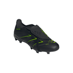 adidas Predator League FoldTongue FG Firm Ground Soccer Cleat -Core Black / Carbon / Lucid Lemon