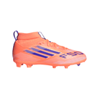 adidas F50 League Mid Junior FG/AG Firm/Artificial-Ground Soccer Cleats- Beam Orange / Lucid Blue / Cloud White