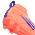 adidas F50 League Mid Junior FG/AG Firm/Artificial-Ground Soccer Cleats- Beam Orange / Lucid Blue / Cloud White