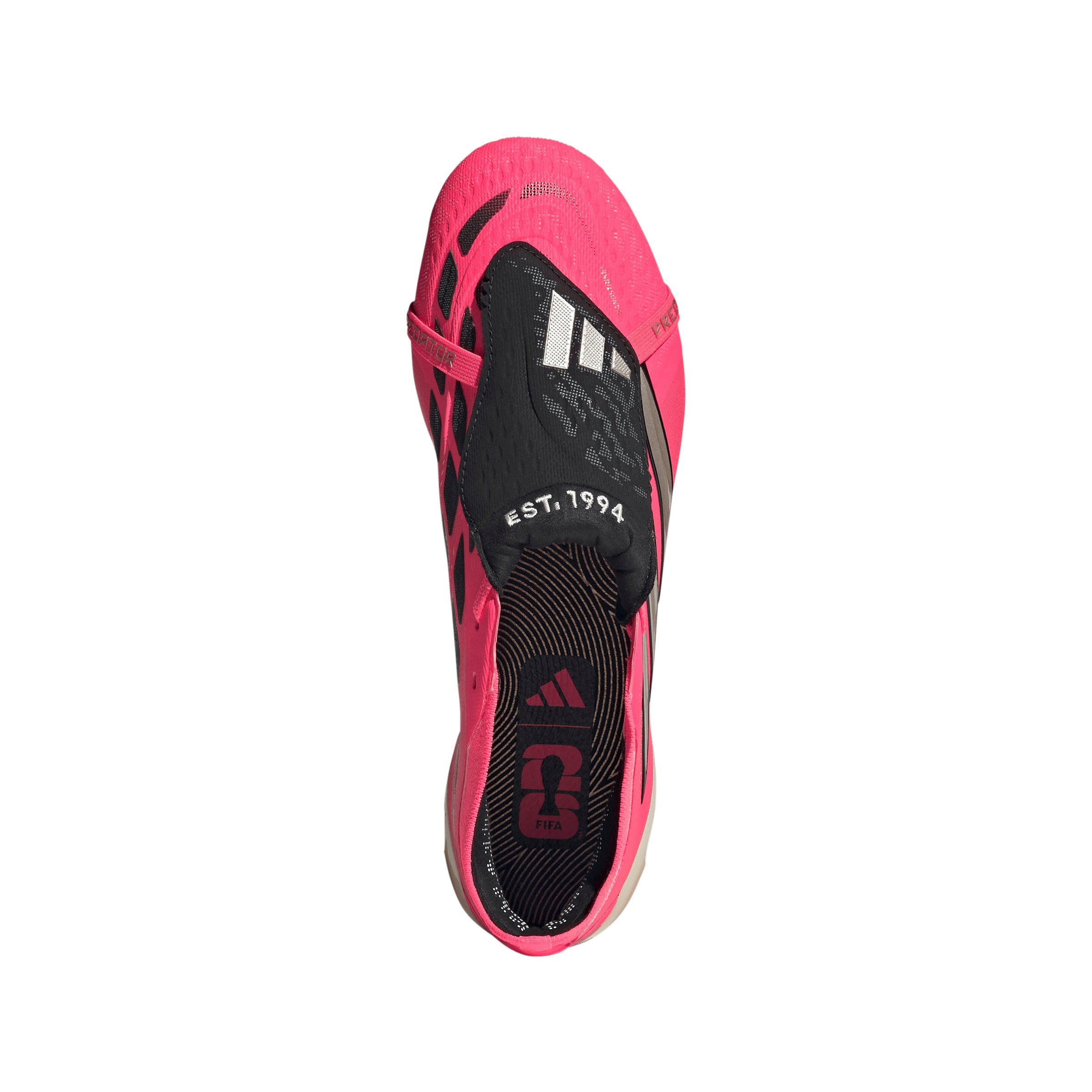 adidas Predator Elite FoldTongue FT FG Firm Ground Soccer Cleats- Solar Turbo/Thermal Chrome/Core Black