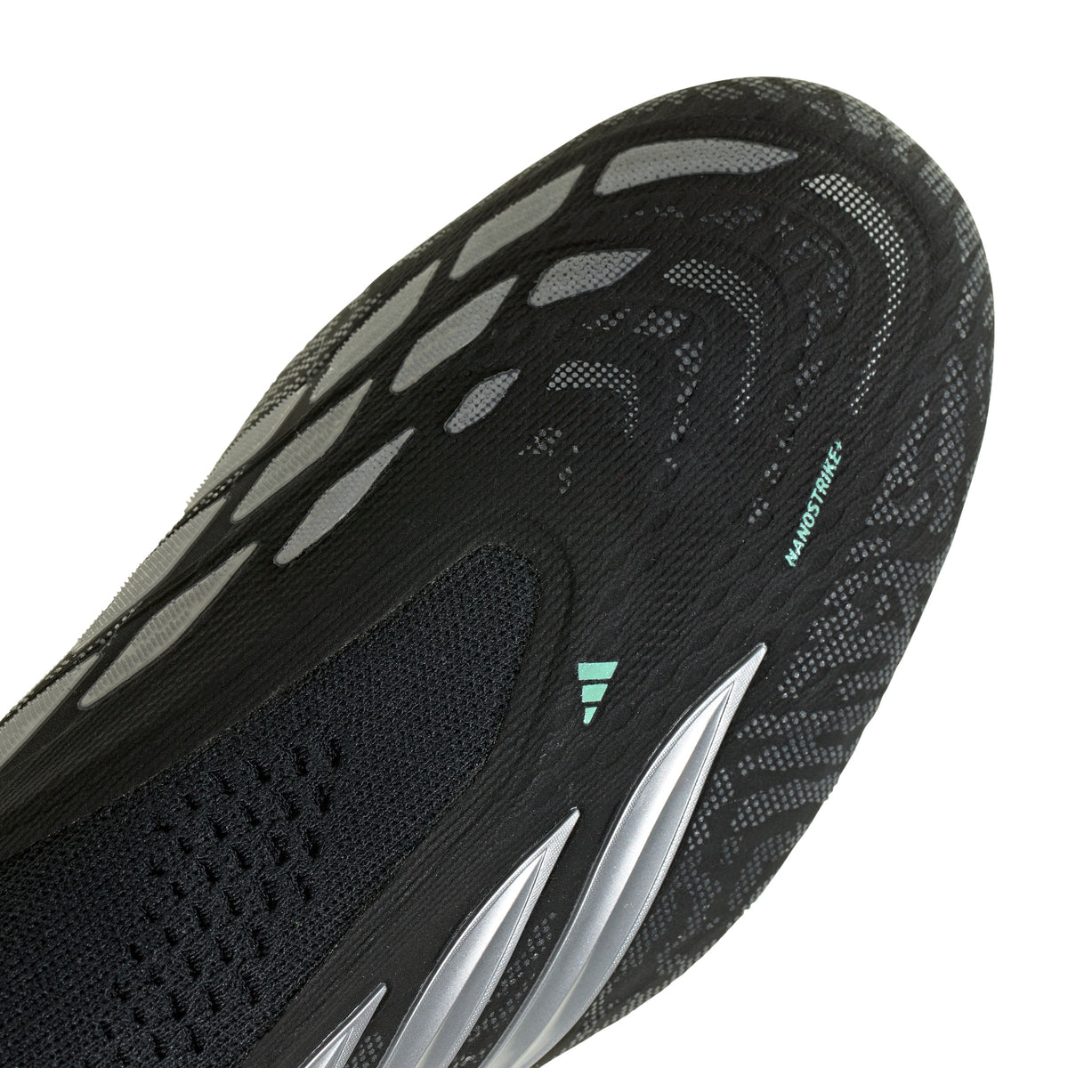 adidas Predator Elite Laceless FG Firm Ground Soccer Cleats -Core Black / Silver Metallic / Pulse Mint