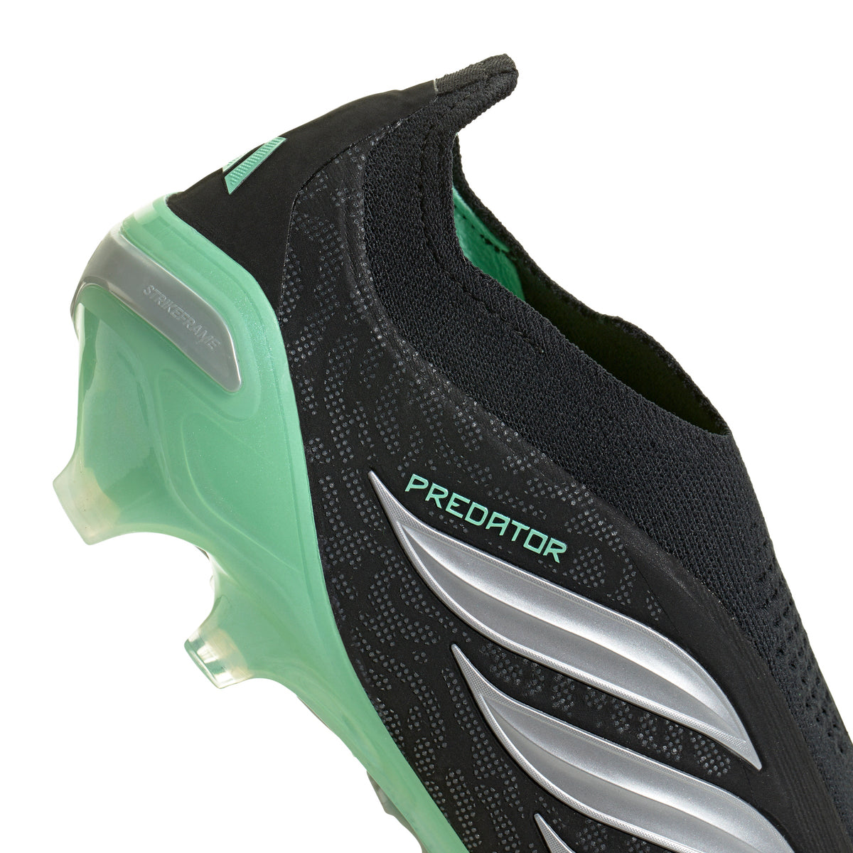 adidas Predator Elite Laceless FG Firm Ground Soccer Cleats -Core Black / Silver Metallic / Pulse Mint