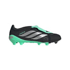 adidas Predator League FoldTongue FG Firm Ground Soccer Cleats -Core Black / Silver Metallic / Pulse Mint