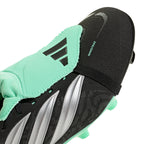 adidas Predator League FoldTongue FG Firm Ground Soccer Cleats -Core Black / Silver Metallic / Pulse Mint
