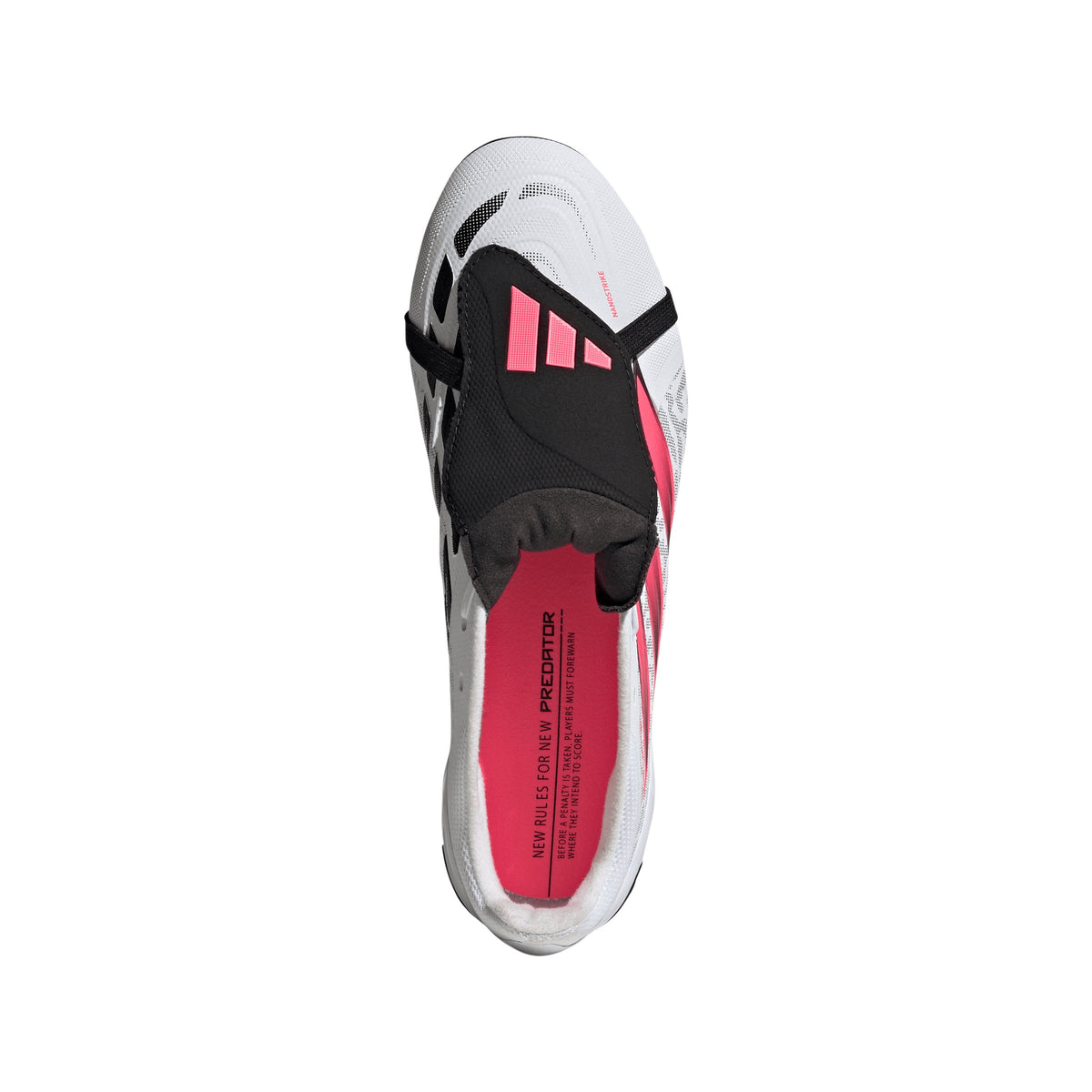 adidas Predator League FoldTongue FG Firm Ground Soccer Cleat -Cloud White / Solar Turbo / Core Black