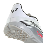 adidas F50 League Messi TF Turf Soccer Cleats-Cloud White / Lucid Red / Silver Metallic