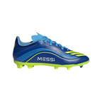 adidas Messi F50 League Junior FG Firm Ground Soccer Cleats -Team Royal Blue/Solar Yellow/Semi Blue Burst