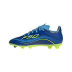 adidas Messi F50 League Junior FG Firm Ground Soccer Cleats -Team Royal Blue/Solar Yellow/Semi Blue Burst