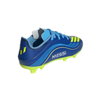 adidas Messi F50 League Junior FG Firm Ground Soccer Cleats -Team Royal Blue/Solar Yellow/Semi Blue Burst