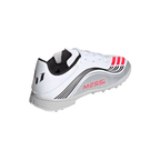 adidas Messi F50 League Junior TF Turf Soccer Cleats -Cloud White / Lucid Red / Silver Metallic
