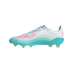 adidas F50 Elite Messi FG Firm Ground Soccer Cleats- Cloud White / Lucid Pink / Flash Aqua