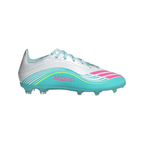 adidas F50 Elite Messi Junior FG Firm Ground Soccer Cleats- Cloud White / Lucid Pink / Flash Aqua