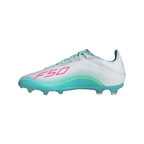 adidas F50 Elite Messi Junior FG Firm Ground Soccer Cleats- Cloud White / Lucid Pink / Flash Aqua