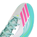 adidas F50 Elite Messi Junior FG Firm Ground Soccer Cleats- Cloud White / Lucid Pink / Flash Aqua