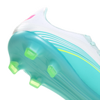 adidas Messi F50 Pro FG Firm Ground Soccer Cleats-Cloud White / Lucid Pink / Flash Aqua