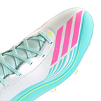 adidas Messi F50 Pro FG Firm Ground Soccer Cleats-Cloud White / Lucid Pink / Flash Aqua