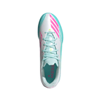 adidas F50 League Messi TF Turf Soccer Cleats-Cloud White / Lucid Pink / Flash Aqua