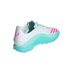 adidas F50 League Messi TF Turf Soccer Cleats-Cloud White / Lucid Pink / Flash Aqua