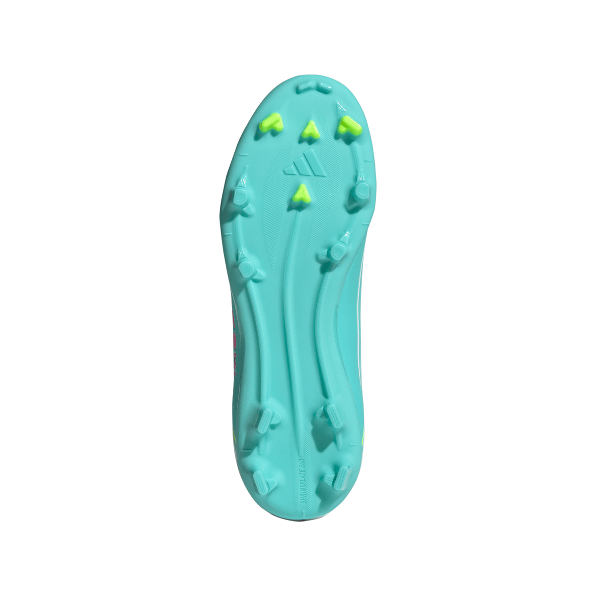 adidas Messi F50 League Junior FG Firm Ground Soccer Cleats -Cloud White / Lucid Pink / Flash Aqua