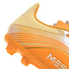 adidas Messi F50 League Junior FG Firm Ground Soccer Cleats -Ice Tangerine / Gold Metallic / Pure Tangerine