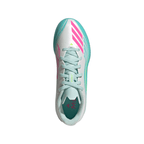adidas Messi F50 League Junior TF Turf Soccer Cleats -Cloud White / Lucid Pink / Flash Aqua