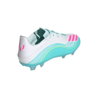adidas Messi F50 League FG Firm Ground Soccer Cleats-  Cloud White / Lucid Pink / Flash Aqua
